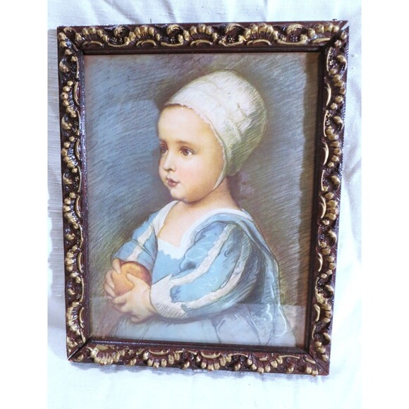 Vintage Anthony Van Dyck "Baby Stuart' 10 x 8" Framed Print - Picture 1 of 3
